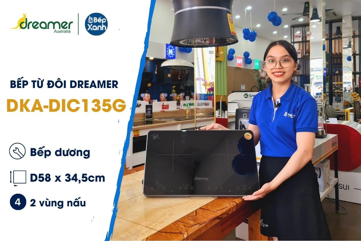 Bếp Từ Dương Đôi Dreamer DKA-DIC135G - Màu Xám – ảnh 3