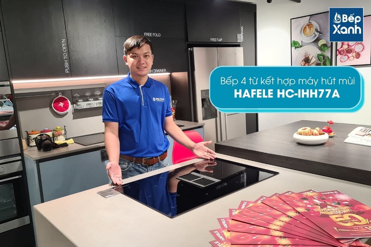 Bếp từ kết hợp hút mùi Hafele HC-IHH77A 539.66.822 - Chọn bếp theo số người, nguồn điện và mặt đá