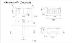 BẾP TỪ KẾT HỢP HÚT MÙI NIKOLATESLA FIT BL/A/60 PRF0167053 ảnh 8