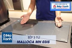 Bếp từ 3 vùng nấu Malloca MH-03IS / Kính Eurokera, dạng xước Metalic kiểu mới ảnh 6