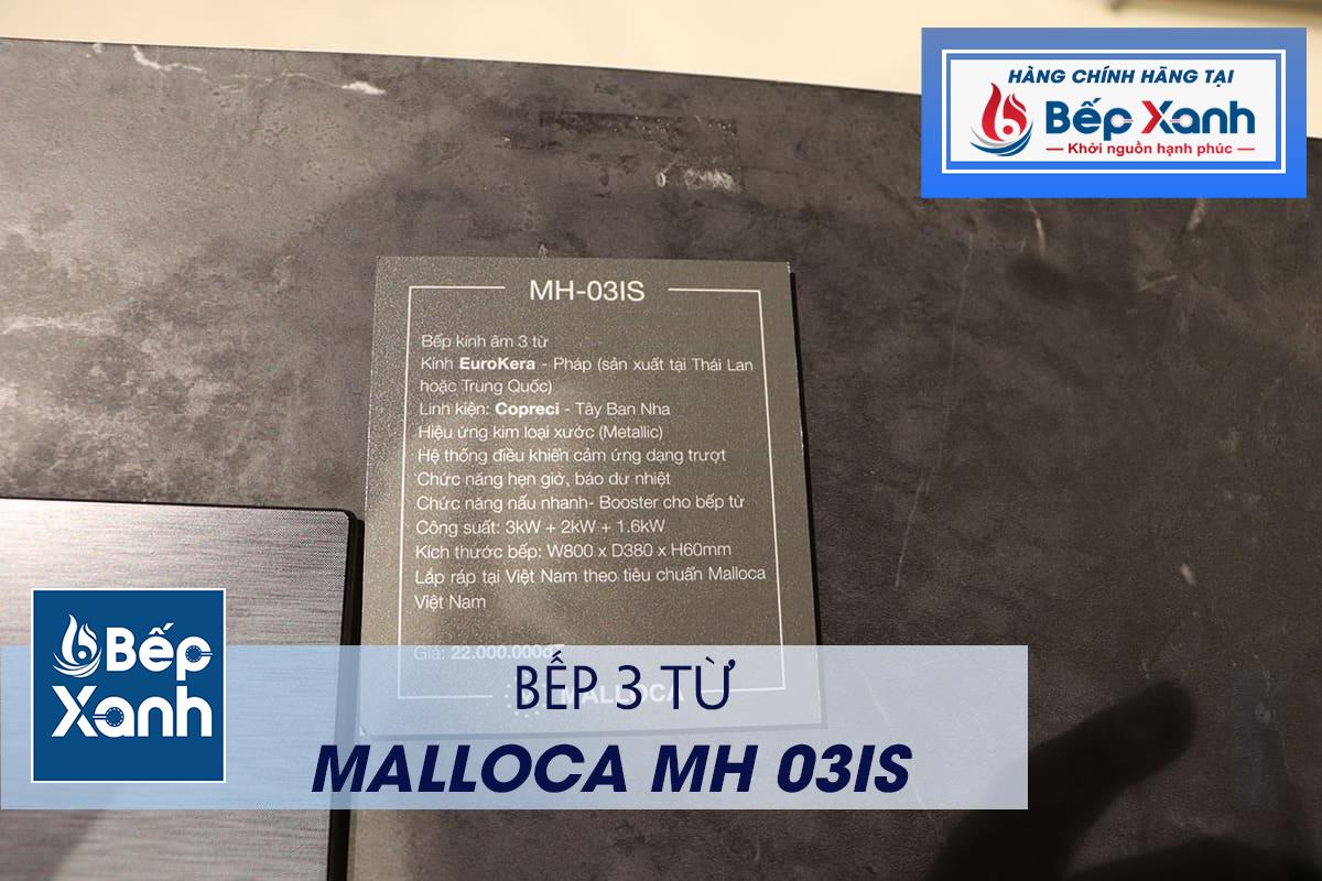 Bếp từ 3 vùng nấu Malloca MH-03IS / Kính Eurokera, dạng xước Metalic kiểu mới – ảnh 7