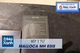Bếp từ 3 vùng nấu Malloca MH-03IS / Kính Eurokera, dạng xước Metalic kiểu mới