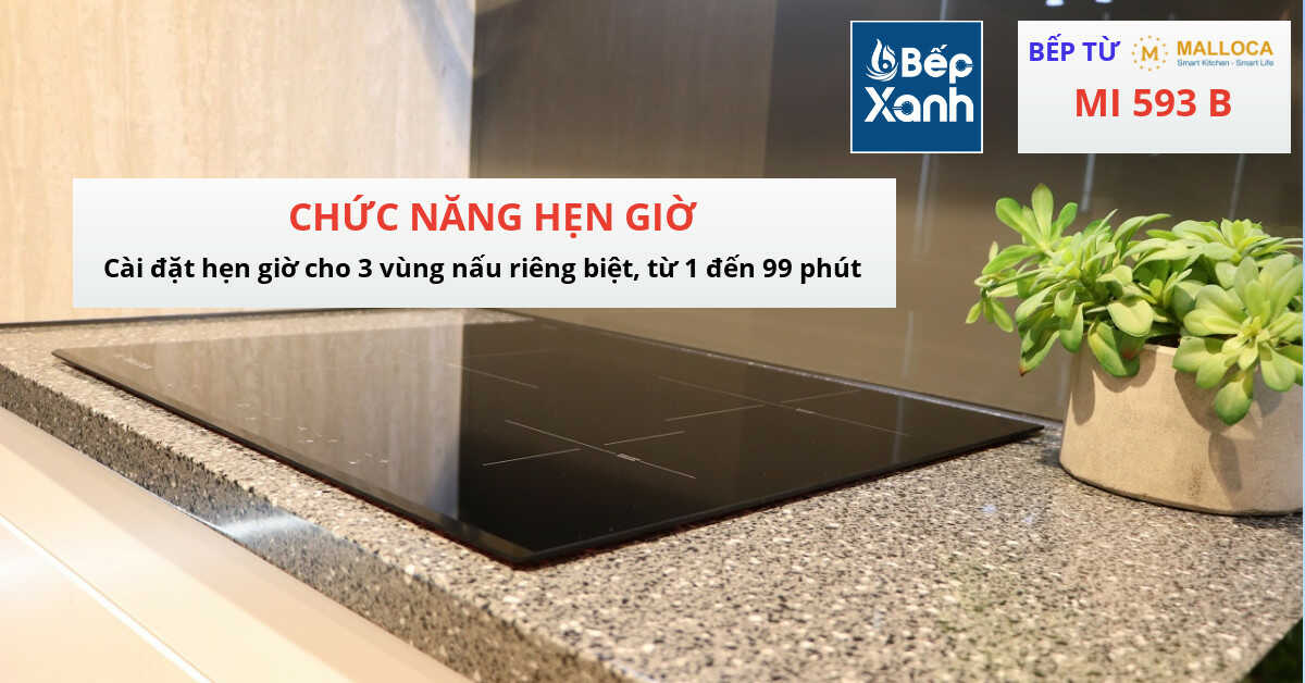 Bếp từ 3 vùng nấu Malloca MI 593B / Nhập khẩu Tây Ban Nha, kính Schott Ceran – ảnh 8