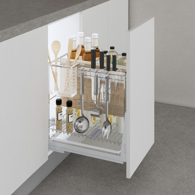  Kệ dao thớt chai lọ Eurogold ERO30440 - Inox 304, Nan vuông 
