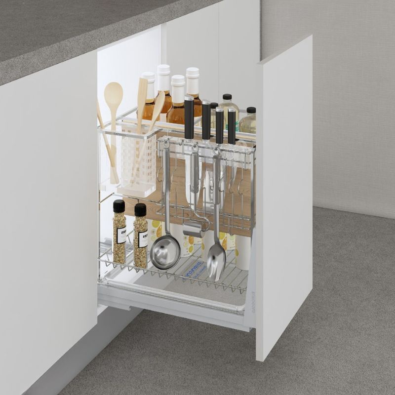  Kệ dao thớt chai lọ Eurogold ERO30430 - Inox 304, Nan vuông 