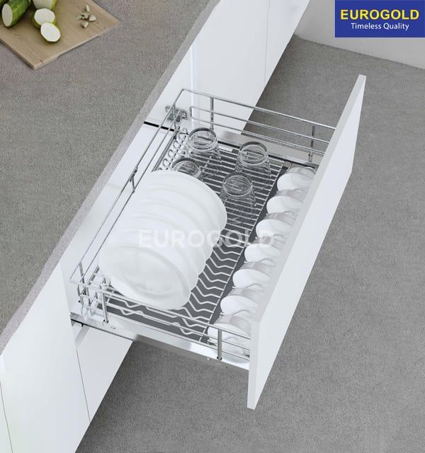  Giá xoong nồi bát đĩa Eurogold EPV6090F - Inox 304, nan Oval 