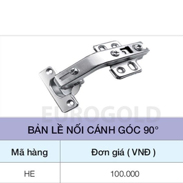  Bản lề nối cánh góc 90° Eurogold HE 