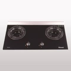 Bếp gas âm Rinnai RVB-2Gi(B) 758mm 2 lò nấu, mặt kính cường lực