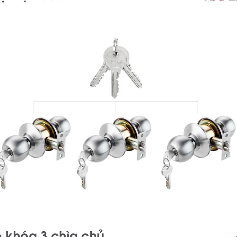 Bộ Khóa Tròn Có Chìa Chủ Hafele 489.93.252