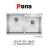  Bồn Rửa Chén 2 Hố INOX304 Pona PNI1-8650 