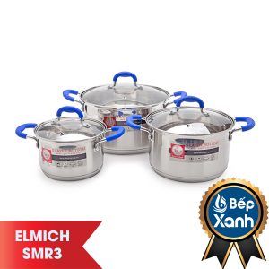  BỘ NỒI INOX SMARTCOOK 3 CHIẾC CỠ 16CM, 20CM, 24CM-SMR3 
