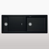 Chậu đá Hafele Workstation HS19-GKD2S120 / Màu đen, Mã số: 570.35.340