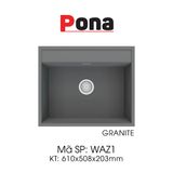  Chậu Rửa Chén 1 Hố Bằng Đá Granite Pona WAZ1 