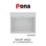  Chậu Rửa Chén 1 Hố Bằng Đá Granite Pona WAZ2 