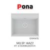  Chậu Rửa Chén 1 Hố Bằng Đá Granite Pona WAZ2 