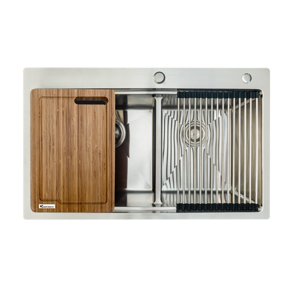 Chậu Rửa Chén 2 Hộc Topmount sink Konox KN8250TD