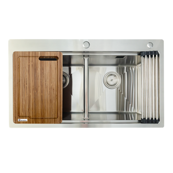 Chậu Rửa Chén 2 Hộc Topmount sink Konox KN8850TD