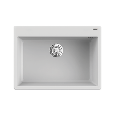 Chậu rửa chén đá Konox Ruvita 680 White Silver