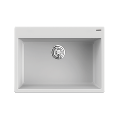 Chậu rửa chén đá Konox Ruvita 680 White Silver
