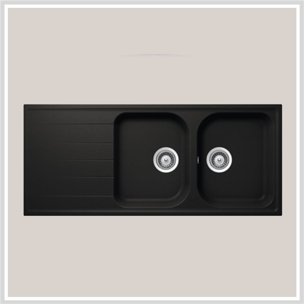 Chậu đá Hafele HS18-GED2R80 / Màu đen, Mã số: 570.35.360 Chậu đá Hafele HS18-GED2R80 / Màu đen, Mã số: 570.35.360
