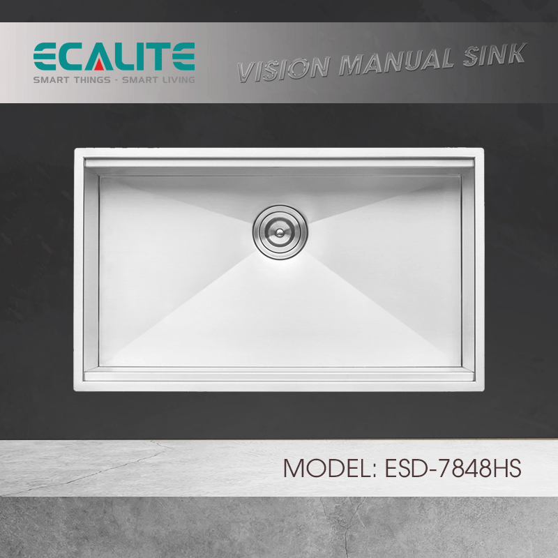  Chậu rửa chén 1 hộc lớn Vision Manual Sink Ecalite ESD-7848HS 