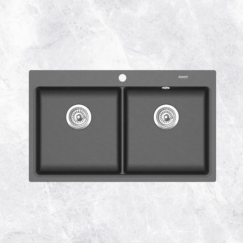  Chậu rửa đá đôi Granite 2A-Series Ecalite EGS-6006.8651LG 