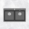 Chậu rửa đá đôi Granite 2A-Series Ecalite EGS-6006.8651LG