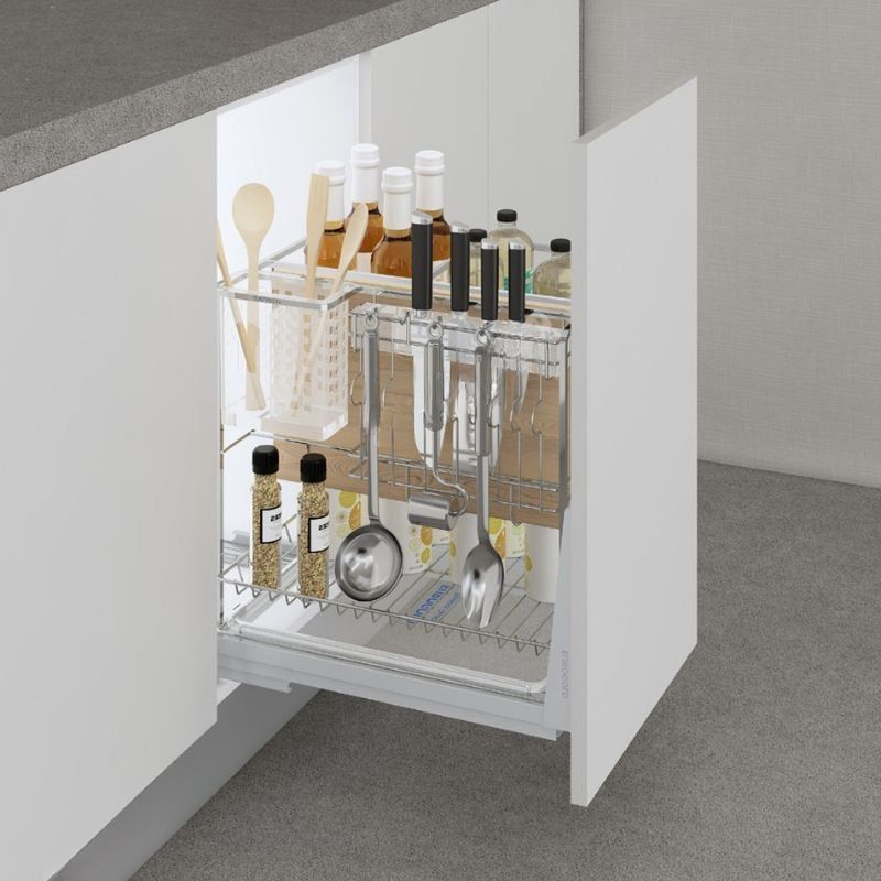  Kệ dao thớt chai lọ Eurogold ERO30420 - Inox 304, Nan vuông 