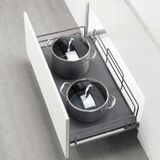  Kệ xoong nồi tủ dưới, nan Oval Grey N-Series Ecalite EKA-N6001B 