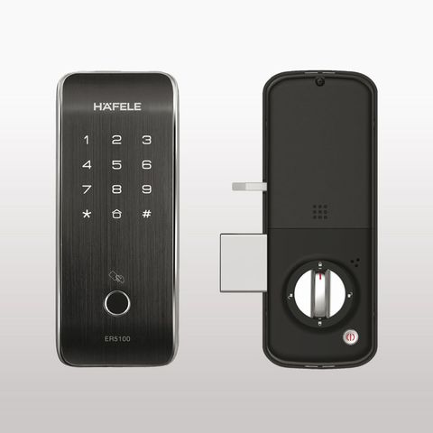 Khóa điện tử Hafele ER 5100 cho cửa gỗ / Màu đen, Mã số 912.20.200