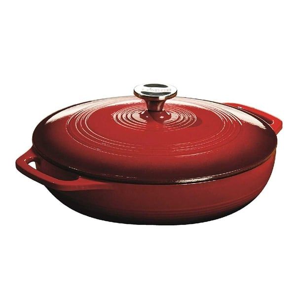Lodge - Nồi Gang Phủ Men Màu Đỏ 3.71L