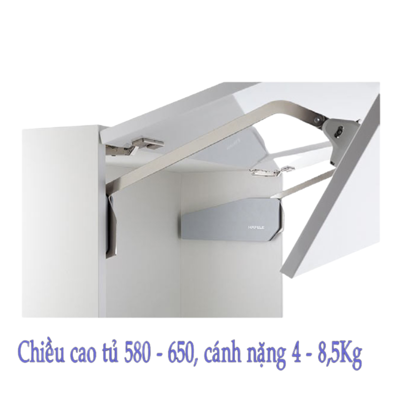 Tay Nâng Free Fold Short Nắp Xám Hafele 493.05.732