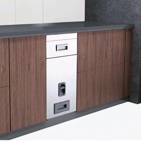  Thùng Gạo Mặt Gương Nốt Nhấn tủ 300 màu đen Grob RB-300BF 