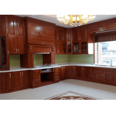 Tủ Bếp Xanh gỗ Dổi số 3