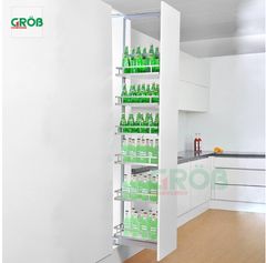 Tủ đồ khô cánh rút nan dẹt 4 tầng Grob GM-440