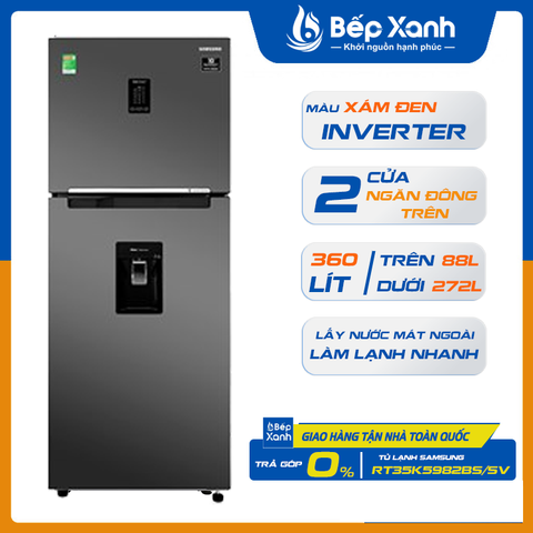 Tủ lạnh Samsung Inverter 360 lít RT35K5982BS/SV
