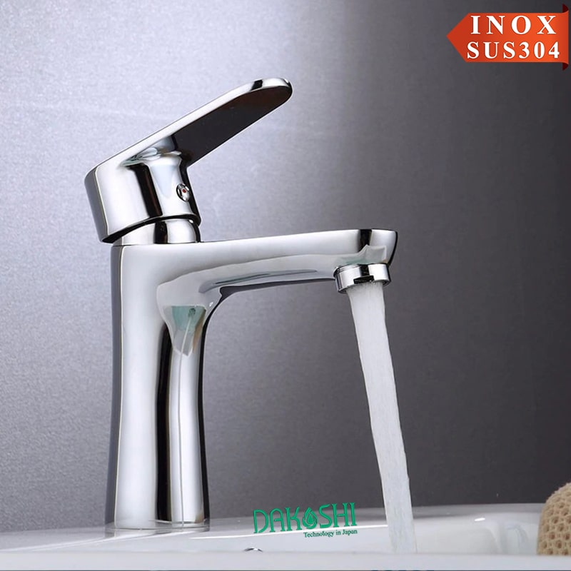 Vòi lavabo inox bóng Viglacera Dakoshi I204B