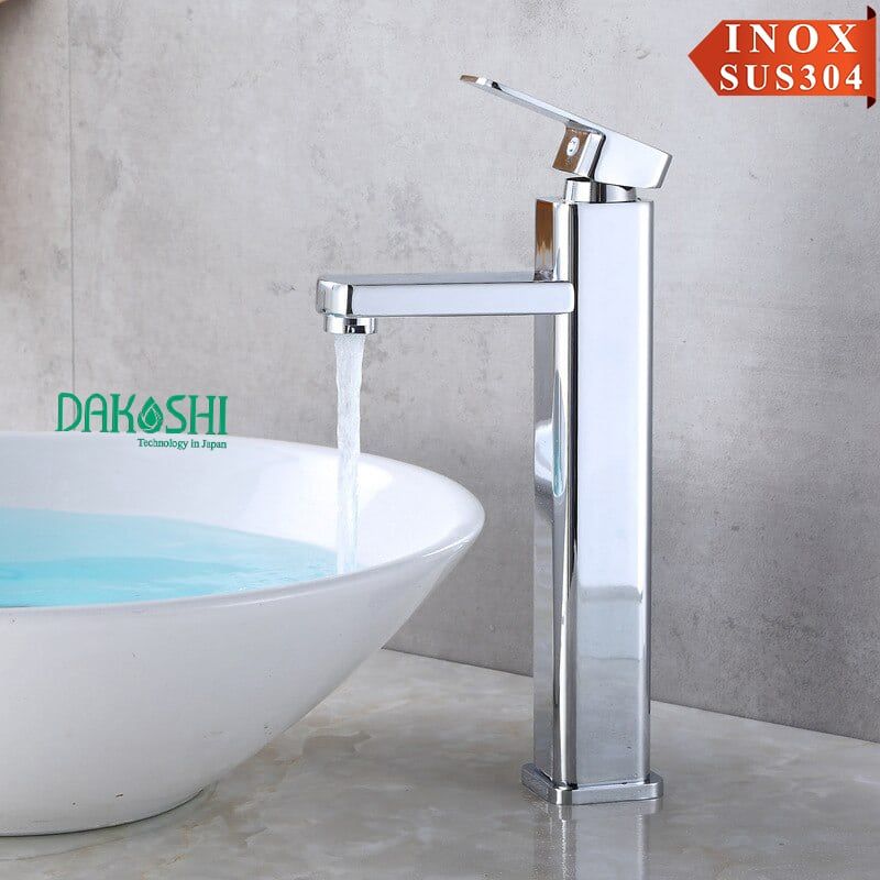 Vòi lavabo inox bóng Viglacera Dakoshi I208B