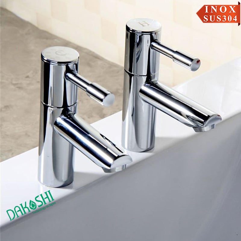 Vòi lavabo inox bóng Viglacera Dakoshi I402B