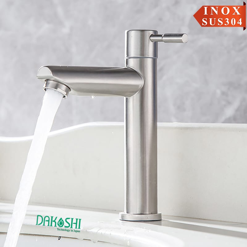 Vòi lavabo inox mờ Viglacera Dakoshi I402