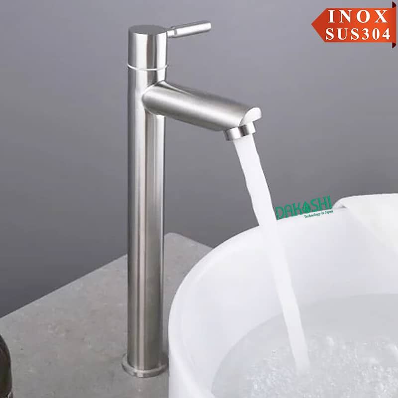 Vòi lavabo inox mờ Viglacera Dakoshi I404
