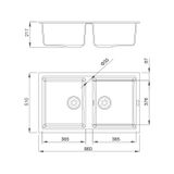 Chậu đá Malloca Black K-45086 / Màu đen / Phủ nano kháng khuẩn