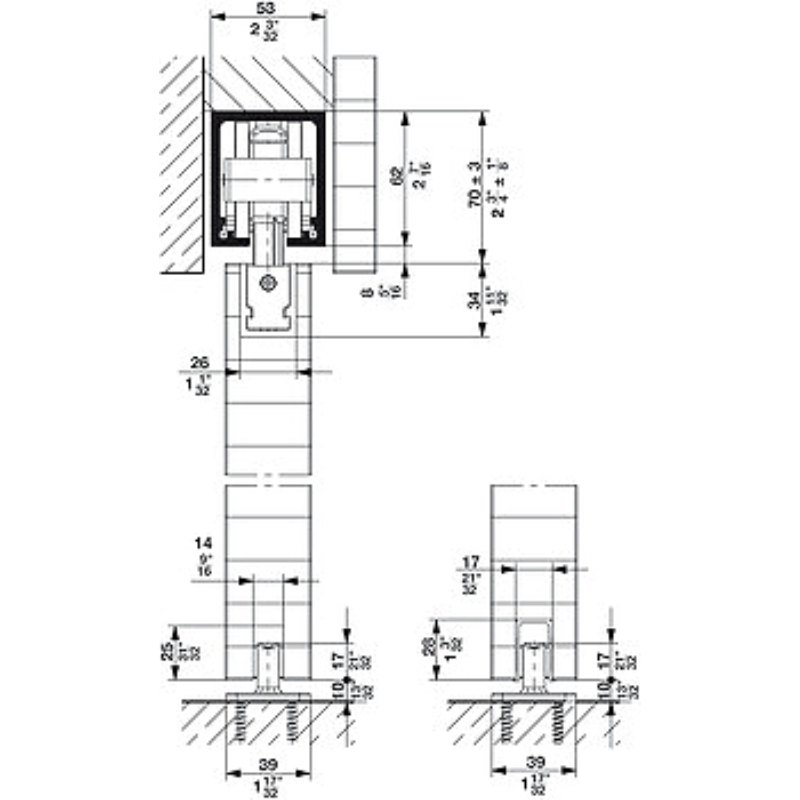 Bộ Các Thành Phần Hawa Junior 160/B Hafele 941.60.002 – ảnh 4