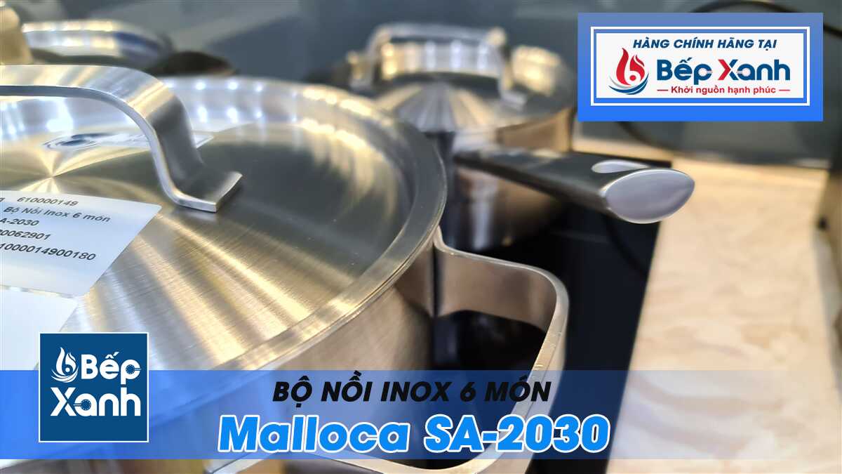 Bộ nồi inox 6 món Malloca SA-2030 – ảnh 6