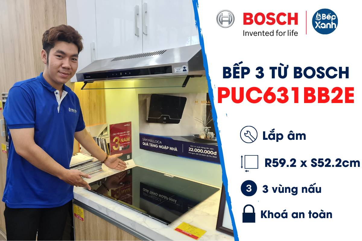 Bếp từ Bosch PUC631BB2E 3 Vùng Nấu trong không gian sống