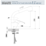 Vòi rửa chén nóng lạnh Kitchen Mixer Ecalite EF-H013C