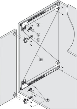 Cửa trượt xoay bằng gỗ Hafele 408.25.360 – ảnh 2