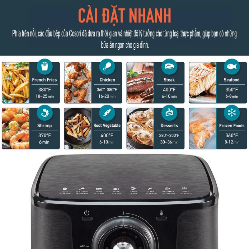 Nồi chiên không dầu COSORI CO158-AF – ảnh 6