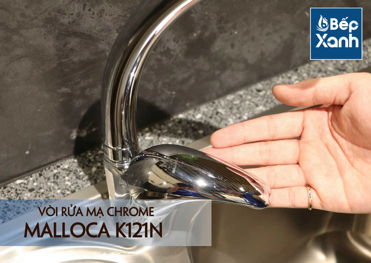 Vòi rửa chén nóng lạnh Malloca K121N / Đồng thau mạ chrome - Lưới tạo bọt và bề mặt chrome dễ vệ sinh Vòi rửa chén nóng lạnh Malloca K121N / Đồng thau mạ chrome - Lưới tạo bọt và bề mặt chrome dễ vệ sinh