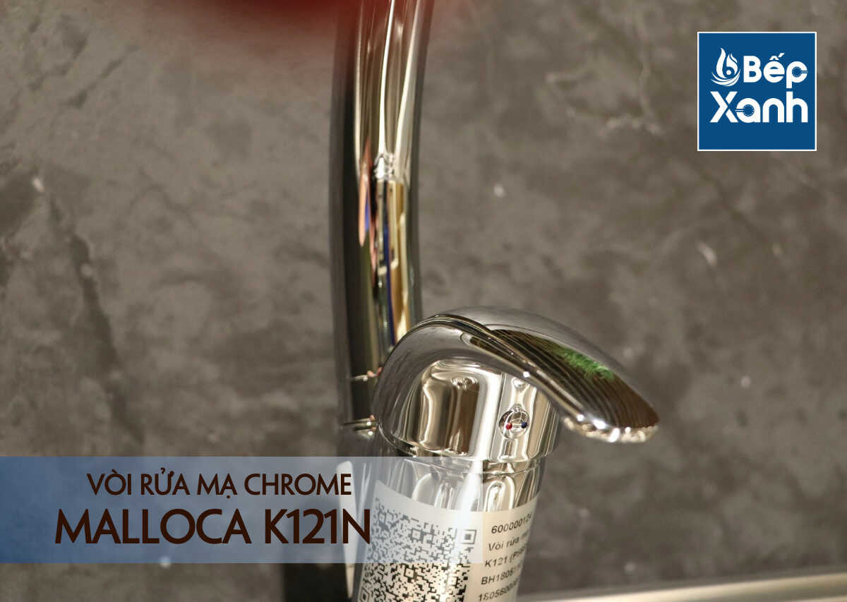 Vòi rửa chén nóng lạnh Malloca K121N / Đồng thau mạ chrome - Vòi rửa chén Malloca K121N so với K120 Vòi rửa chén nóng lạnh Malloca K121N / Đồng thau mạ chrome - Vòi rửa chén Malloca K121N so với K120